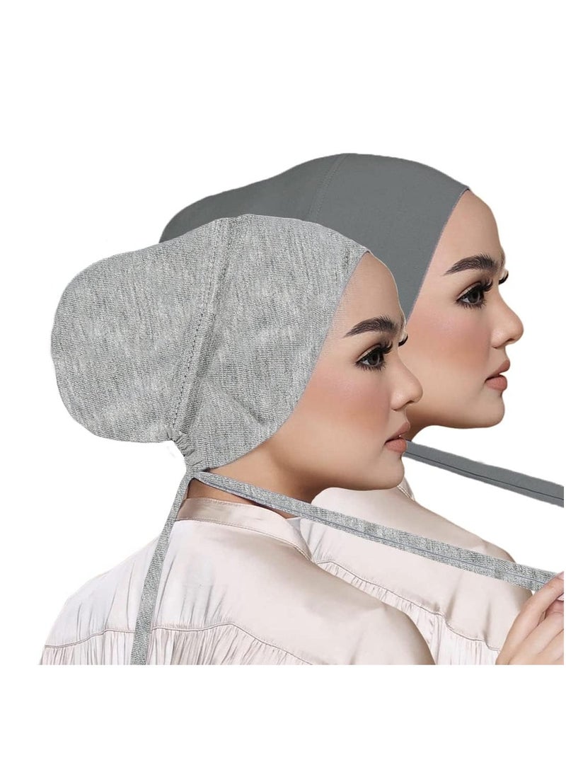SYOSI Women Under Scarf Hat Hijab Cap Under Scarf Hijab Cap with Tie-Back Closure - Image 1