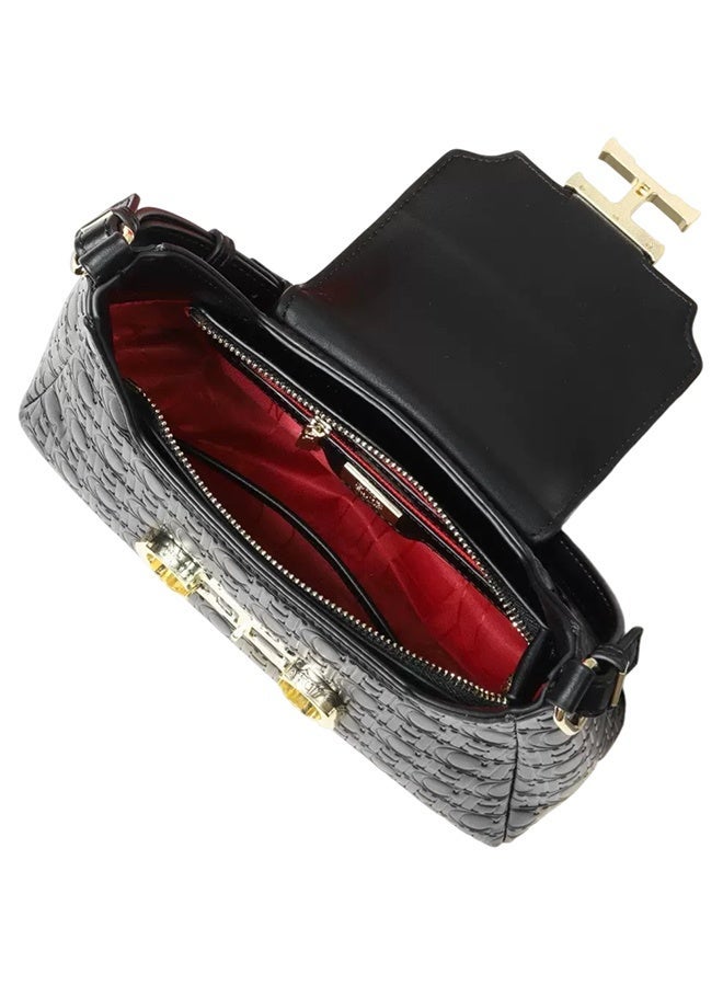 CH CH CHCH Classic Fashion Women's Underarm Bag Shoulder Bag Black - Image 5
