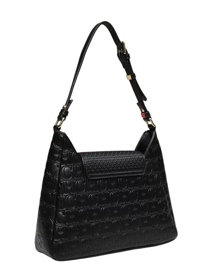 CH CH CHCH Classic Fashion Women's Underarm Bag Shoulder Bag Black - Image 3