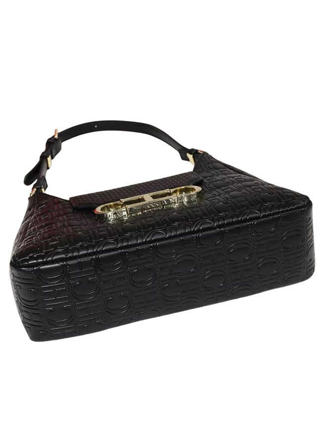 CH CH CHCH Classic Fashion Women's Underarm Bag Shoulder Bag Black - Image 4