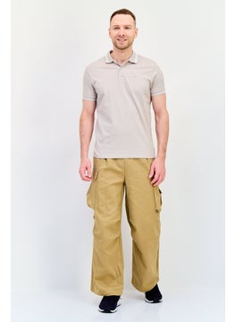 RBX Men Sportswear Fit Short Sleeve Outdoor Polo Shirt, Stone  - Image 4