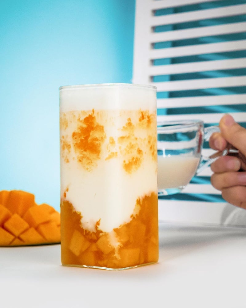 PrimeWorld طقم نظارات زجاجية مربع من تالمانغو 6 قطع سعة 300 مل للمشروبات والكوكتيلات والمشروبات المختلطة، زجاج خالي من الرصاص، ماء، عصير، موهيتو، مشروبات باردة، زجاج بيرة للاستخدام اليومي في الحفلات والبارات - Image 3