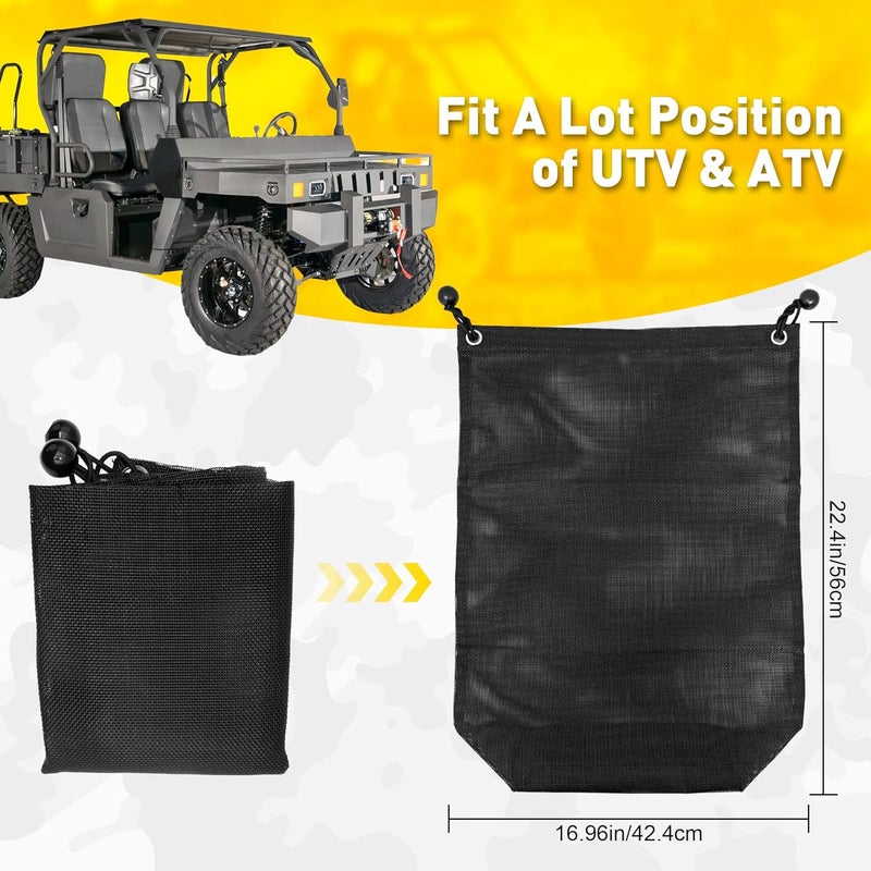 ZOSANY UTV ATV Trash Sack - Universal Mesh Trash Bag Compatible with Polaris RZR, Can-Am, CFmoto, Honda, Kawasaki, Arctic Cat - Image 4