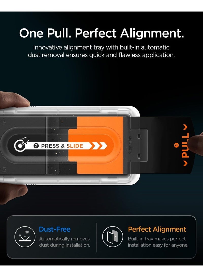 Spigen GLAStR EZ-Fit PRO Samsung Galaxy Z Fold 8 ULTRA Screen Protector | Z Fold 7 Front Screen Premium Tempered Glass Auto Align [2 PACK] - Image 5