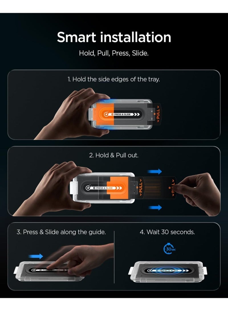 Spigen GLAStR EZ-Fit PRO Samsung Galaxy Z Fold 8 ULTRA Screen Protector | Z Fold 7 Front Screen Premium Tempered Glass Auto Align [2 PACK] - Image 2
