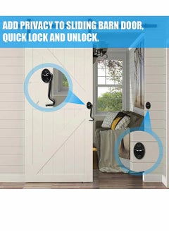 KASTWAVE 3Pack Privacy Hook and Eye Latch Door Latch 4” for Upgrade Heavy Duty Barn Door Lock, Gate Latch, Cabin Hooks with mounting Screw, Best for Sliding Door, Bathroom, Window (Black)  - Image 3