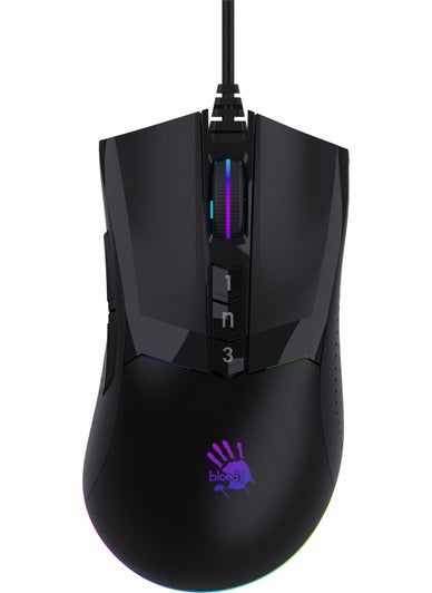 Bloody W90 Max 10.000 CPI 10 Keys RGB 4M Memory Ultra Core 3&4 Active Custom Made Optical Wired Black Gaming Mouse  - Image 1