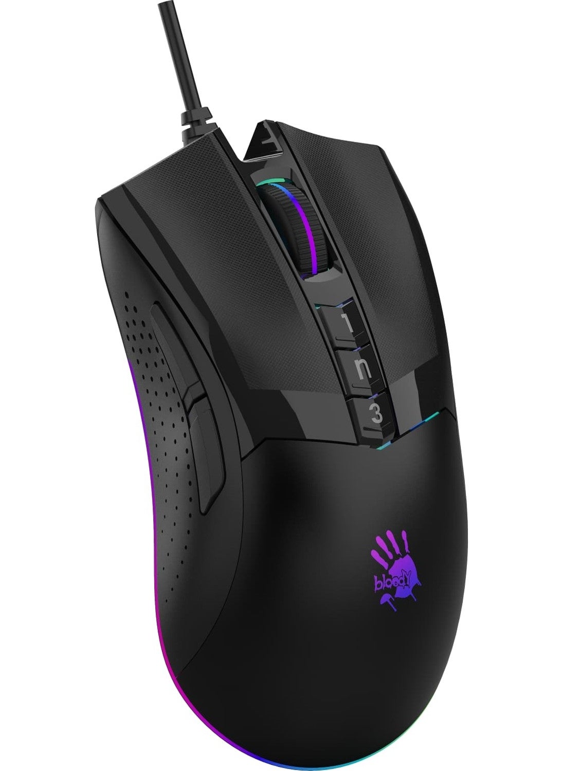 Bloody - W90 Max 10.000 CPI 10 Keys RGB 4M Memory Ultra Core 3&4 Active Custom Made Optical Wired Black Gaming Mouse - Image 1