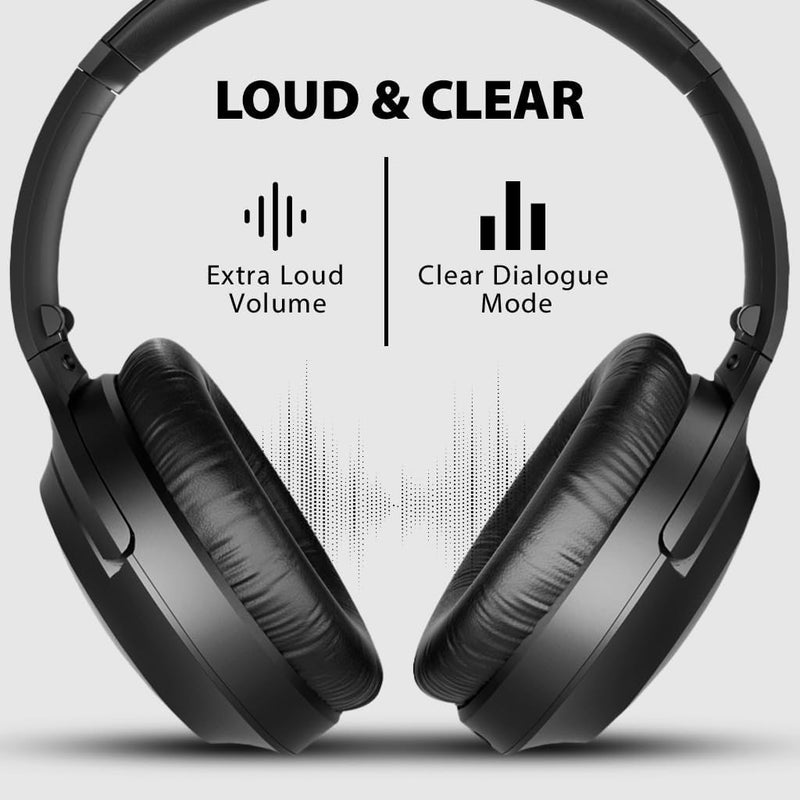 Avantree Opera Plus - Wireless Headphones for TV Watching with Clear Dialogue & Volume Boost for Seniors & Hard of Hearing, Use with Soundbar at Same Time, Charging Transmitter Base, Comfortable Fit - Image 3