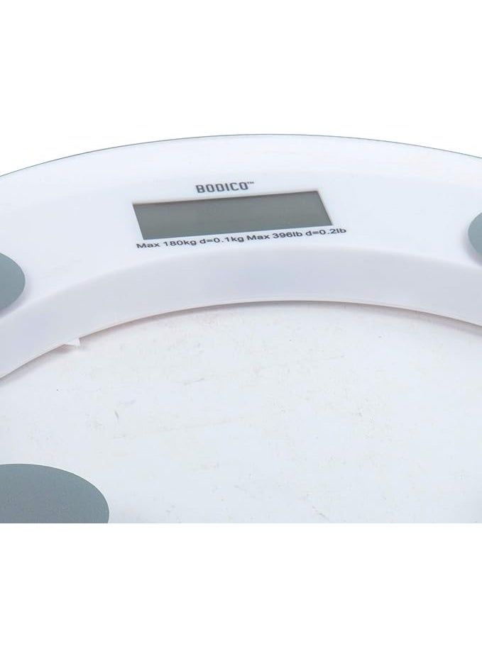 Bodico Modern and Sleek Tempered Glass Bathroom Digital Body Scale, 11 x 11 inches, Clear - Image 4