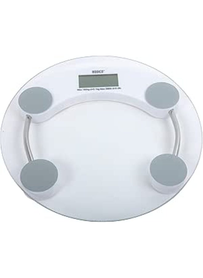 Bodico Modern and Sleek Tempered Glass Bathroom Digital Body Scale, 11 x 11 inches, Clear - Image 1