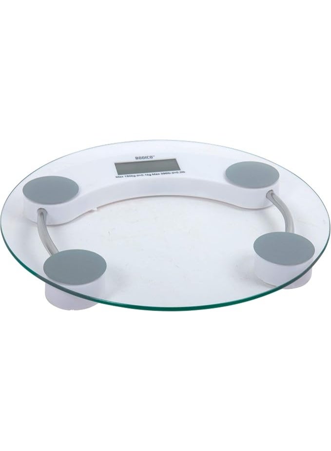 Bodico Modern and Sleek Tempered Glass Bathroom Digital Body Scale, 11 x 11 inches, Clear - Image 5