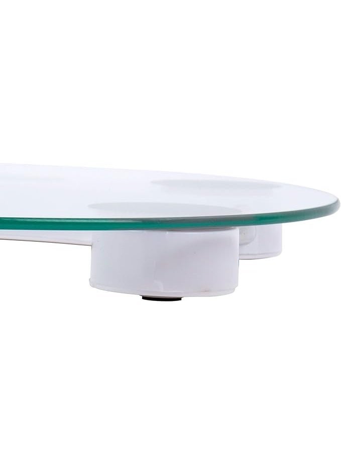Bodico Modern and Sleek Tempered Glass Bathroom Digital Body Scale, 11 x 11 inches, Clear - Image 3