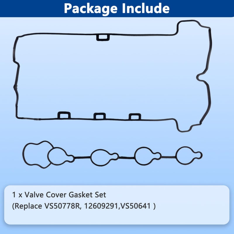RICHWEI VS50778R Engine Valve Cover Gasket Set for Chevy Buick GMC Captiva Cobalt Equinox HHR Orlando Impala Malibu Allure Lacrosse Regal Verano Terrain 2007 2008 2009 2010 2011 2012 2013 2014 2015 2016 2017 - Image 4