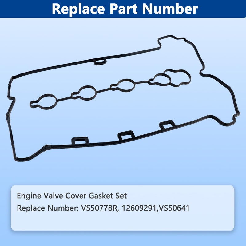 RICHWEI VS50778R Engine Valve Cover Gasket Set for Chevy Buick GMC Captiva Cobalt Equinox HHR Orlando Impala Malibu Allure Lacrosse Regal Verano Terrain 2007 2008 2009 2010 2011 2012 2013 2014 2015 2016 2017 - Image 3