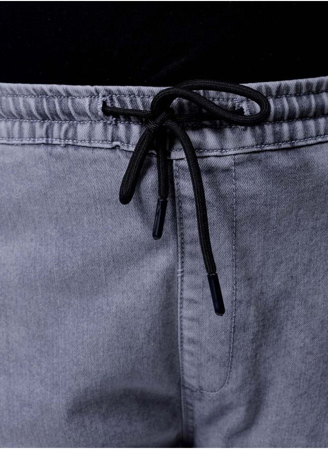 HARDSODA Men Plus Size Slim Fit Solid Mid-Rise Stretchable Denim Joggers  - Image 5