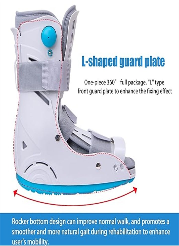 Adjustable fracture boot, medical inflatable walking boot, orthopedic boot for ankle sprain, stress fracture, foot fracture or Achilles tendinitis