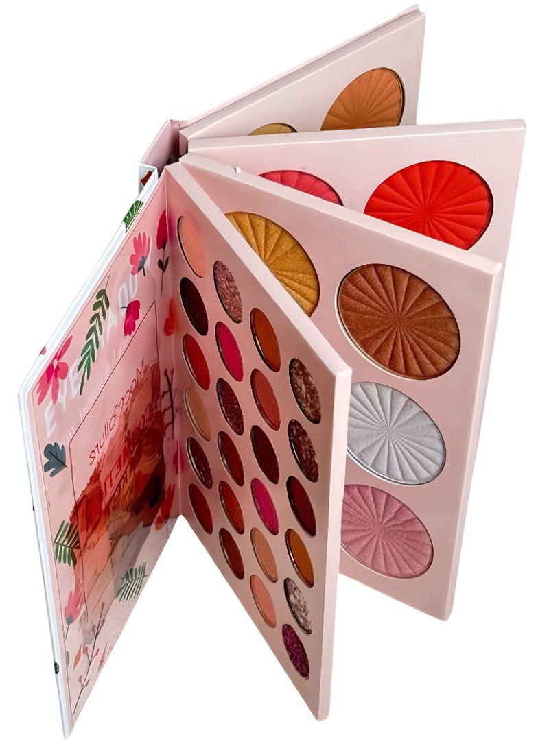 موك أليور مجموعة مكياج متعددة الاستخدامات الكل في واحد - كتاب باليت قابل للطي مع 4 طبقات - Image 2