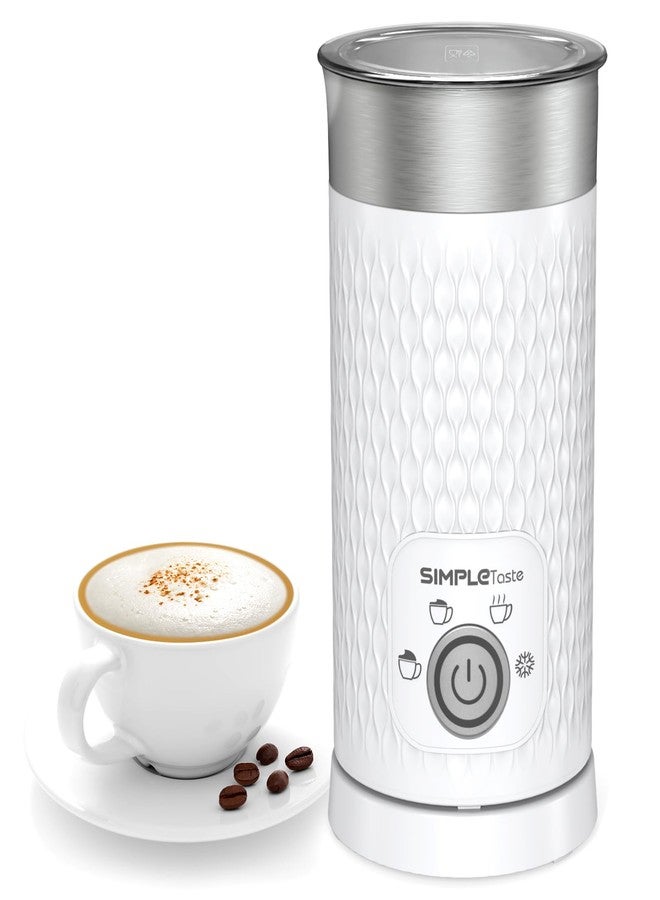 SIMPLETASTE جهاز رغوة الحليب SIMPLETASTE، جهاز تبخير حليب كهربائي 4 في 1، صانع رغوة حليب ساخن وبارد أوتوماتيكي، وسخان حليب لتحضير اللاتيه، والكابتشينو، والماكياتو، والشوكولاتة الساخنة - Image 1