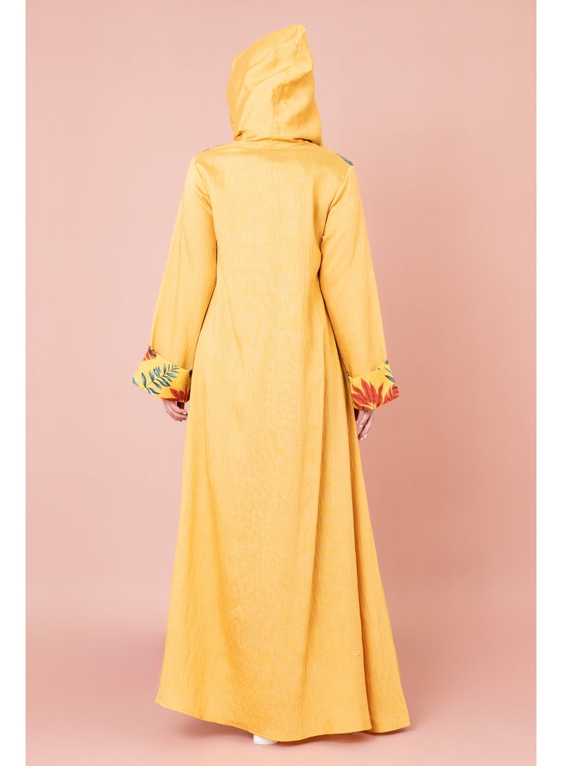IKKXA Maghrebi Leaf Hooded Jalabiya - Image 2