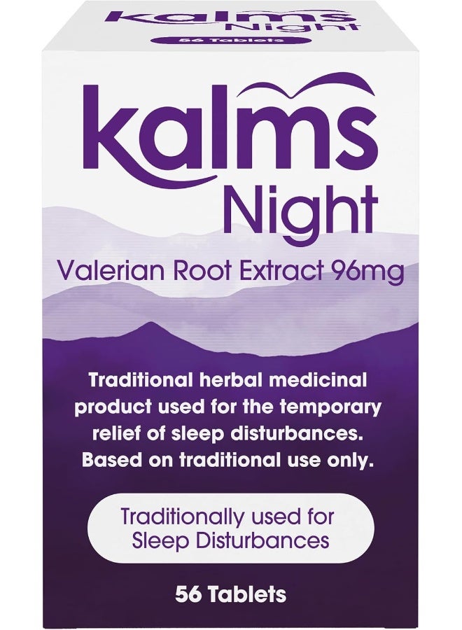 KALMORE Kalms Night, 56 Tablets - Traditional Herbal Medicinal Product Used for The Temporary Relief of Sleep Disturbances - Image 1