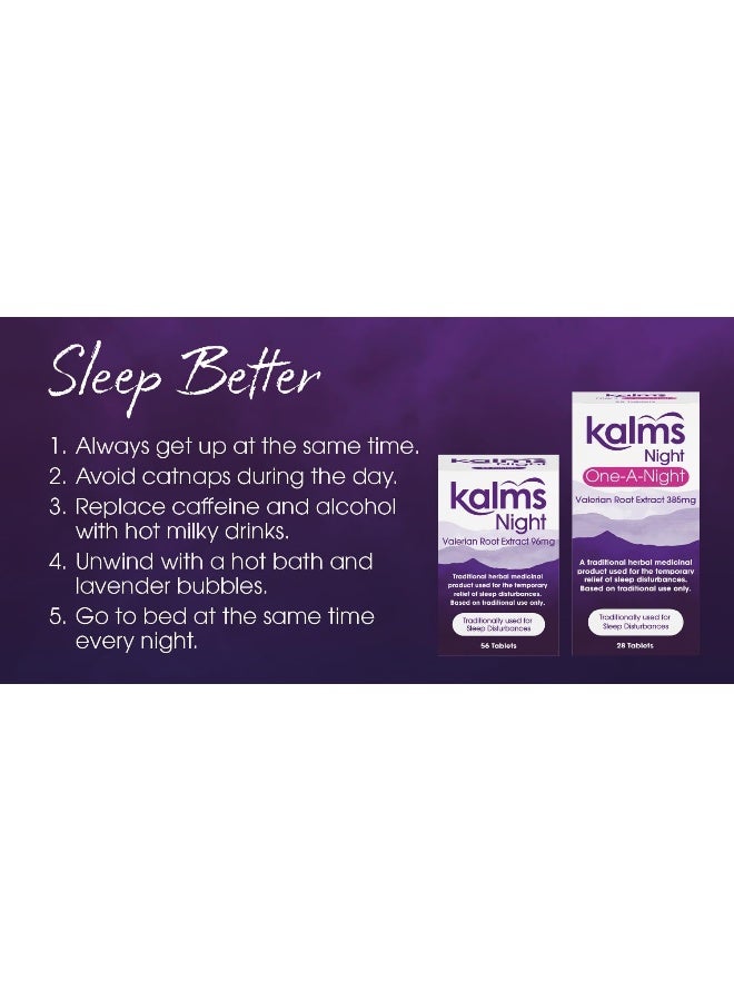 KALMORE Kalms Night, 56 Tablets - Traditional Herbal Medicinal Product Used for The Temporary Relief of Sleep Disturbances - Image 3