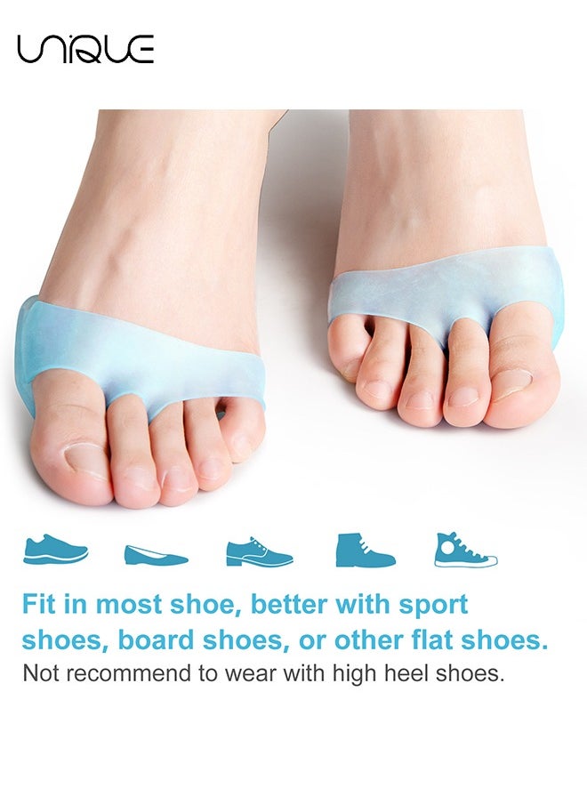 2 Pairs Ball of Foot Cushions, Metatarsal Pads Soft Gel Ball of Foot Pads Mortons Neuroma Callus Metatarsal Foot Pain Relief (Blue)