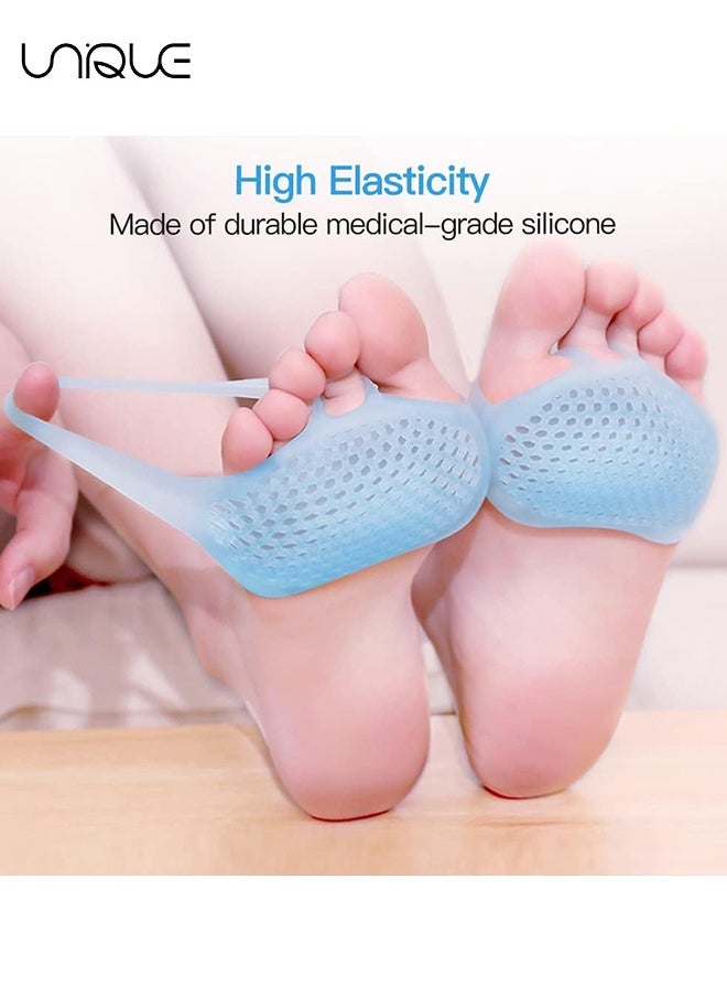 Unique 2 Pairs Ball of Foot Cushions, Metatarsal Pads Soft Gel Ball of Foot Pads Mortons Neuroma Callus Metatarsal Foot Pain Relief (Blue)  - Image 4