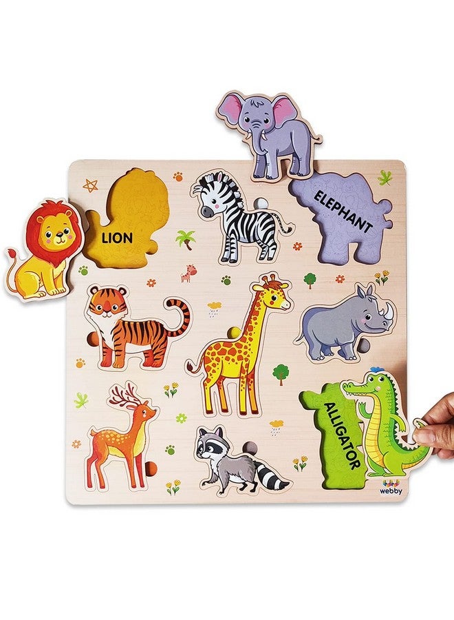 ويبي لعبة لوح ألغاز تعليمية للأطفال من منتسوري على شكل حيوانات خشبية من ويبي، مناسبة لمرحلة ما قبل المدرسة، للأولاد والبنات - Image 5
