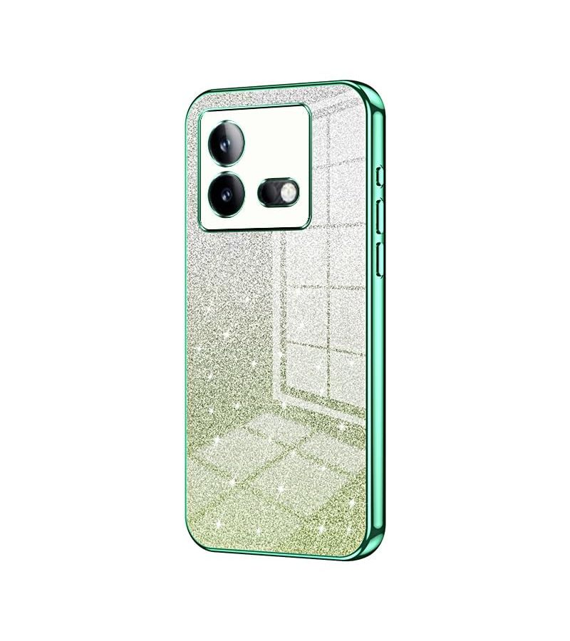 غطاء شفاف لامع من TPU مقاوم للصدمات لهاتف IQOO Neo9 Neo 9 Pro - أخضر - Image 1