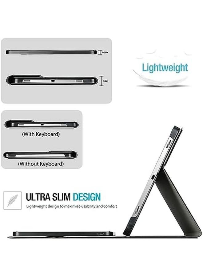 Procases Keyboard Case For Galaxy Tab S9 11 Inch 2023 Sm X710 X716B X718U With S Pen Holder Protective Cover Case With Detachable Wireless Keyboard For Galaxy Tab S9 11" 2023 –Black - Image 5