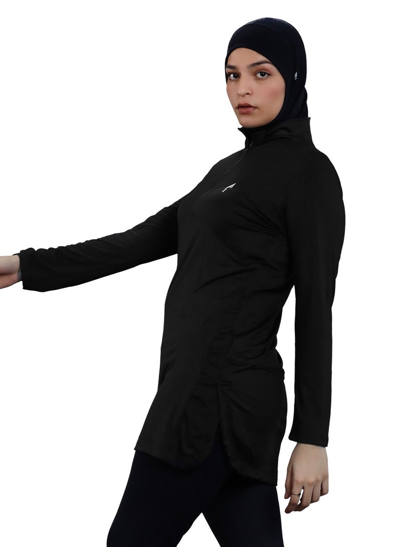 FLUSH Flush Womens Half Zipper lightweight Yoga Shirt With UV Sun Protection Pullover Long Sleeves Workout T-Shirt  - Image 3