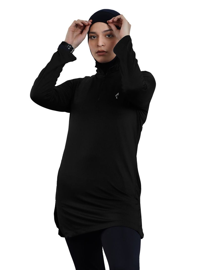 FLUSH Flush Womens Half Zipper lightweight Yoga Shirt With UV Sun Protection Pullover Long Sleeves Workout T-Shirt  - Image 4