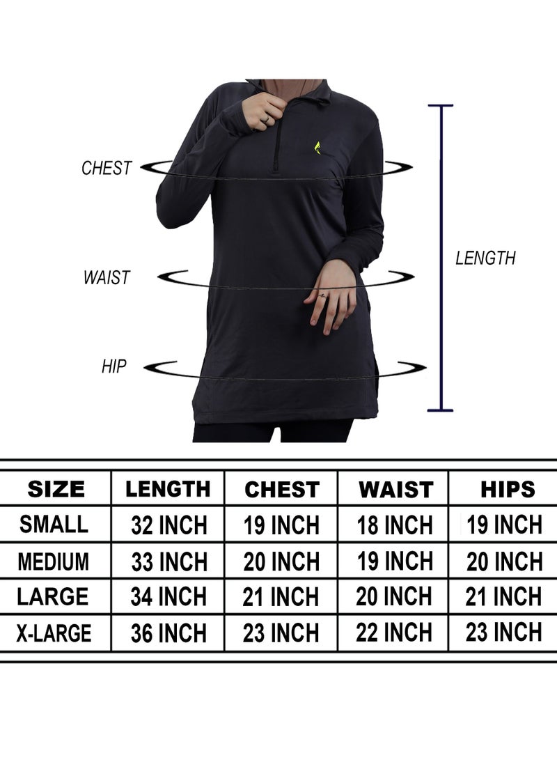 FLUSH Flush Womens Half Zipper lightweight Yoga Shirt With UV Sun Protection Pullover Long Sleeves Workout T-Shirt  - Image 5