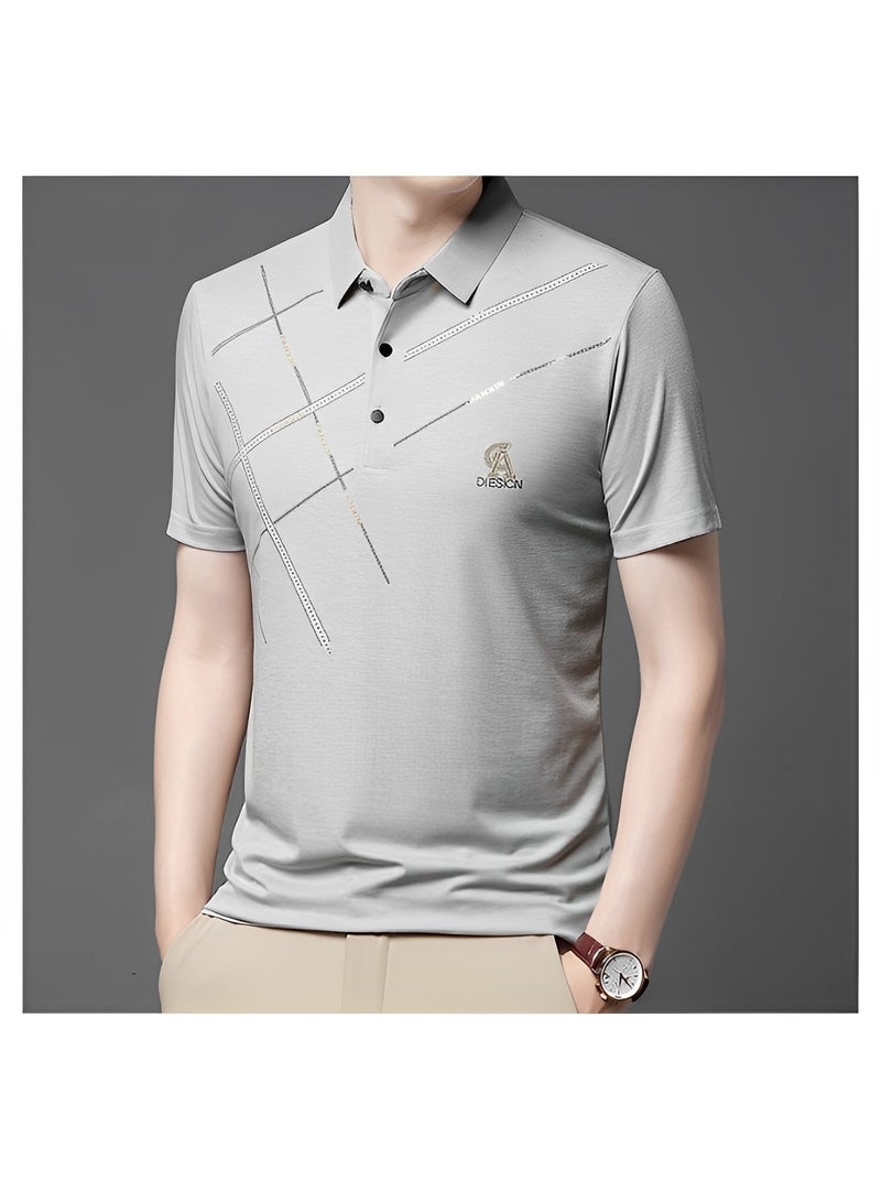 REOCLE Men's Polo Shirt Comfy & Quick Dry Short Sleeves Shirts Regular-Fit Pique Polo Shirt Jersey Golf Shirt - Image 3