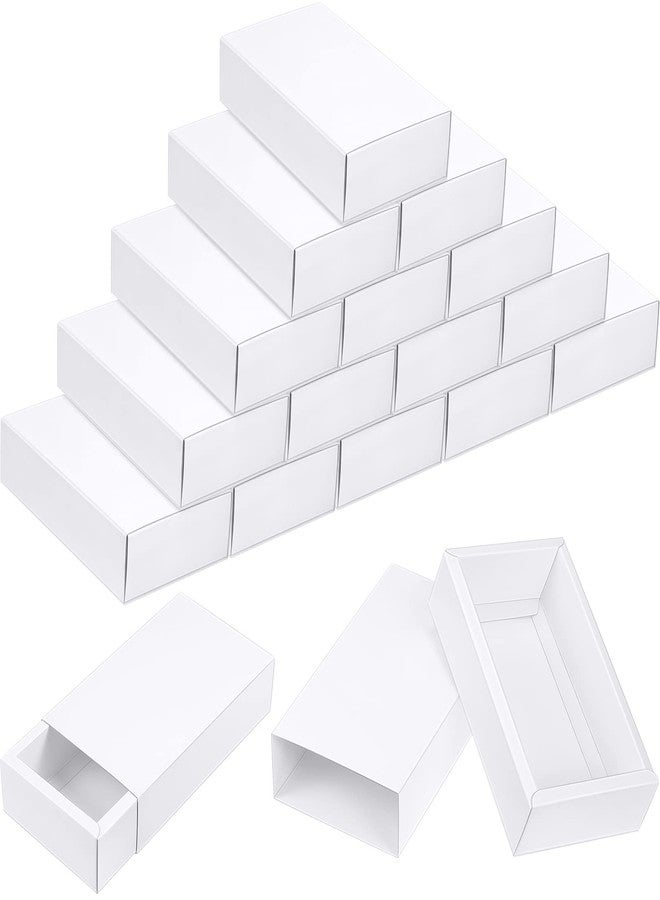 زنون علبة هدايا ورقية كرافت من زونون، 30 قطعة، علب هدايا صغيرة من الورق المقوى للأعمال التجارية والصابون والمجوهرات والحلوى وهدايا حفلات الزفاف (أبيض) - Image 1