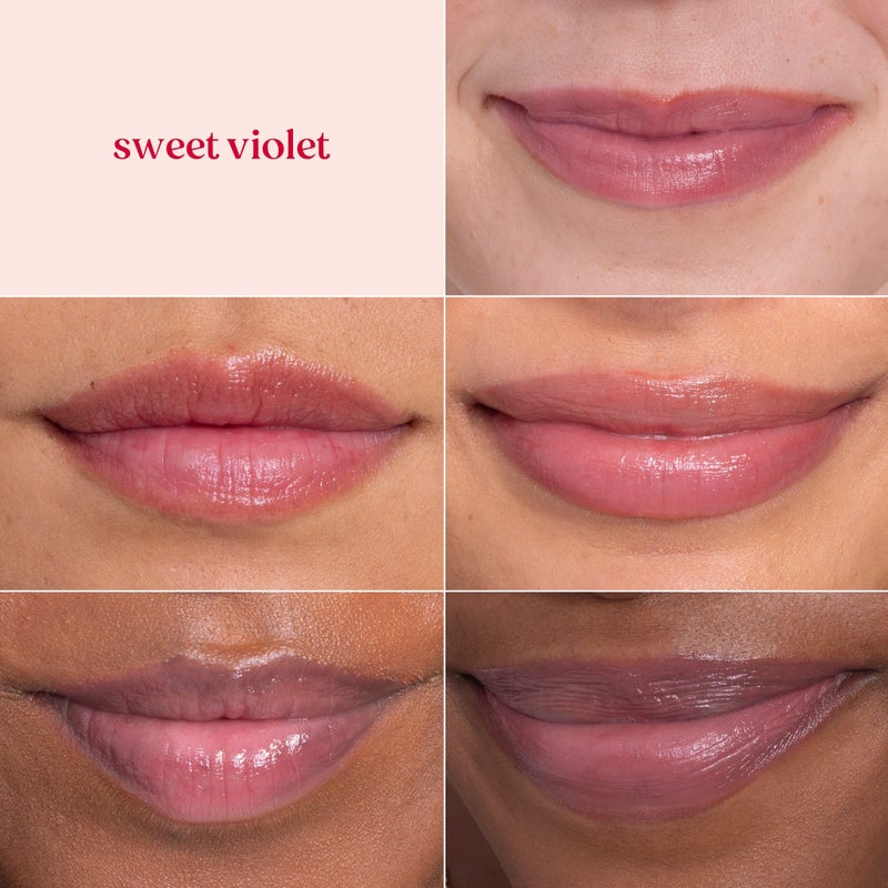 Burt's Bees Lip Tint Balm with Long Lasting 2 in 1 Duo Tinted Balm Formula, Color Infused with Deeply Hydrating Shea Butter for a Natural Looking Buildable Finish, Sweet Violet (2-Pack) - Image 5