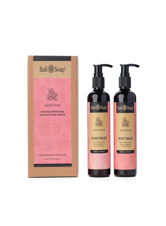 Bali Soap - Set of 2 Hand Wash & Body Wash Moisturizing & Nourishing, pH Neutral with Gentle Formulation, Suitable For Vegans & For All Skin Types, 8.5 fl oz each (500ml, Island Floral) - Image 1