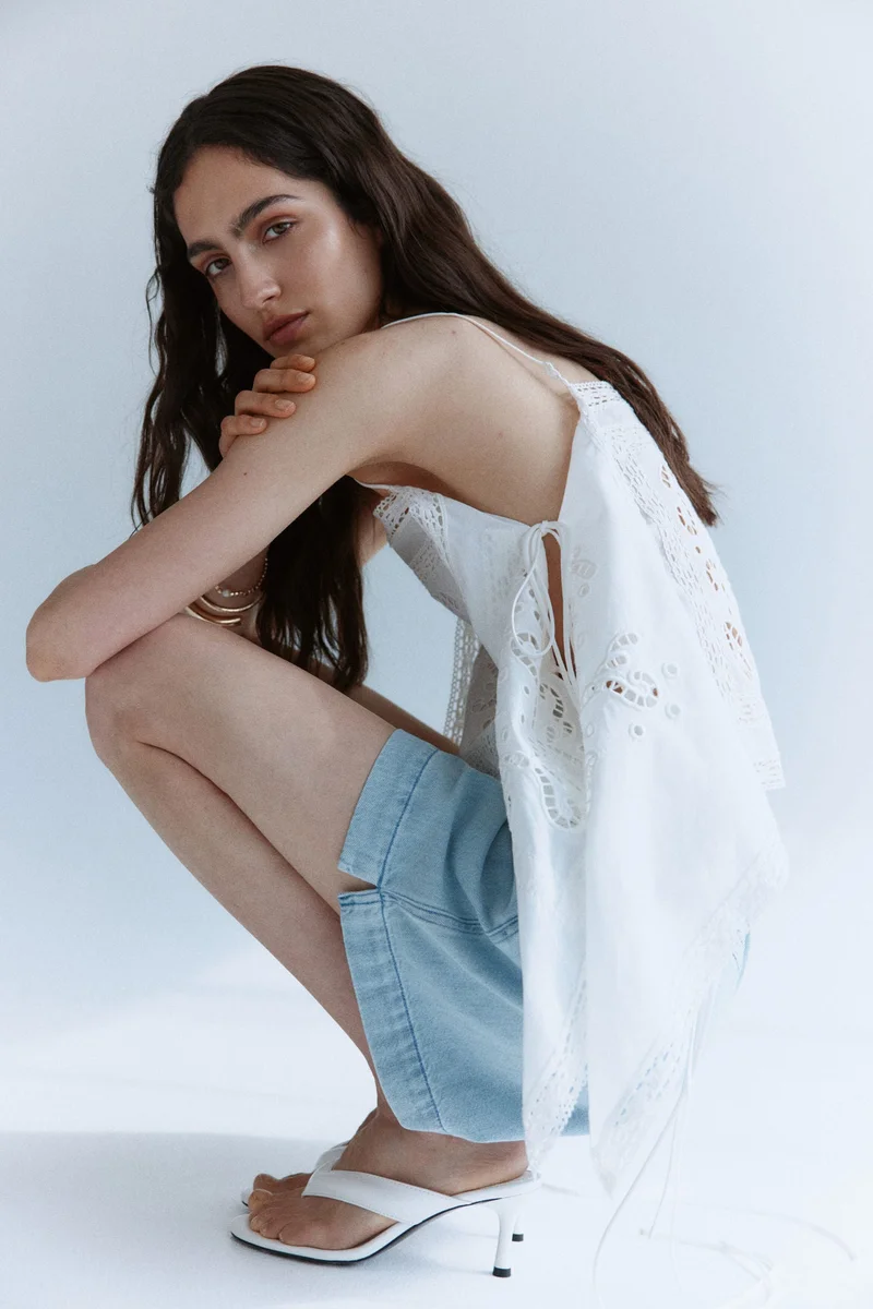 H&M Denim pull-on shorts