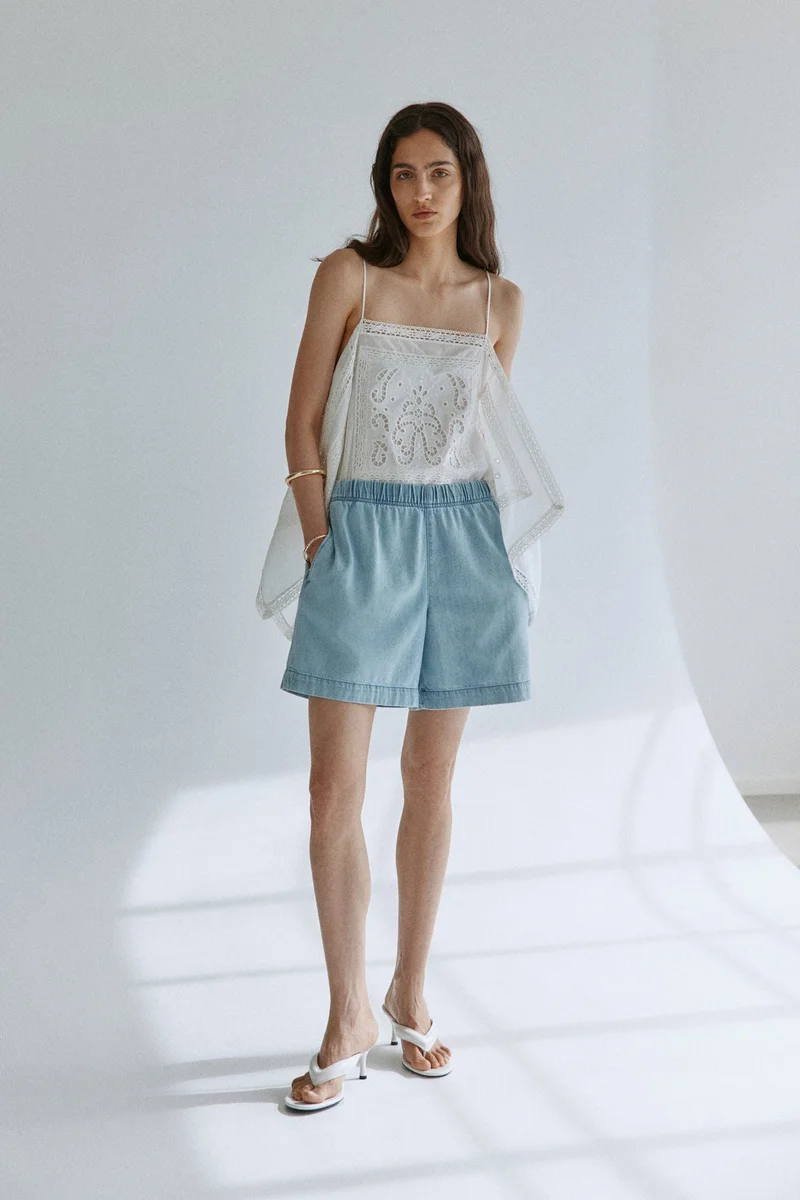 H&M Denim pull-on shorts
