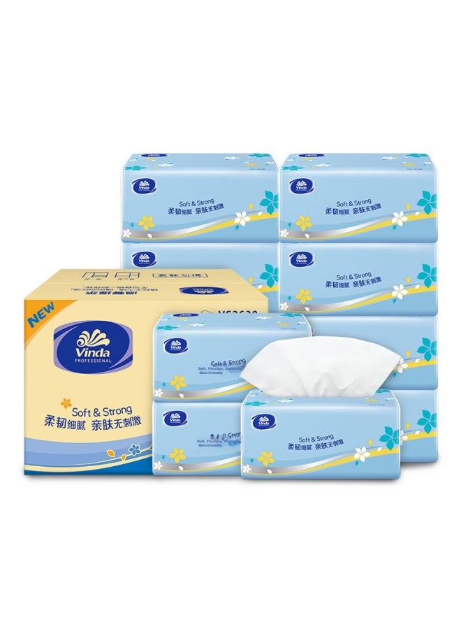 Vinda Facial Tissues, 3-ply, 140 Sheets*20 Packs, S Size, For Living Room, Office, Hotel, Natural Unscented Soft Tissues - Image 4