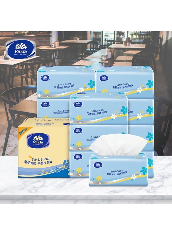 Vinda Facial Tissues, 3-ply, 140 Sheets*20 Packs, S Size, For Living Room, Office, Hotel, Natural Unscented Soft Tissues - Image 3