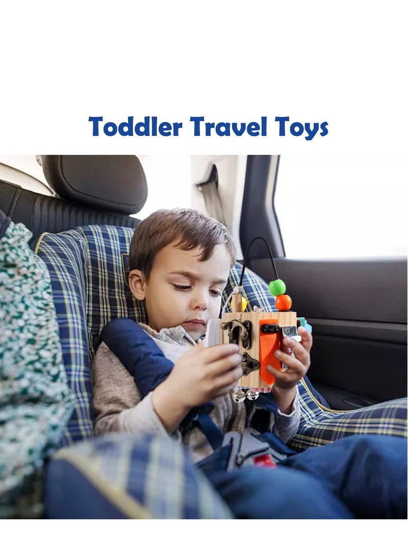 Excefore 8-in-1 Busy Cube Busy Board, Montessori Busy Board Sensory Toys, Develop Fine Motor Skills Toys, Suitable for Toddlers 1 2 3 Years Old - Image 4