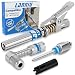 LANNIU Grease Gun Coupler Kit 12000 PSI Strong Lock Grease Coupler with 90 Degree Grease Coupler Adapter Grease Needle Tip Heavy Duty Lubrication Grease Gun Tips for All 18 NPT Fittings - Image 2