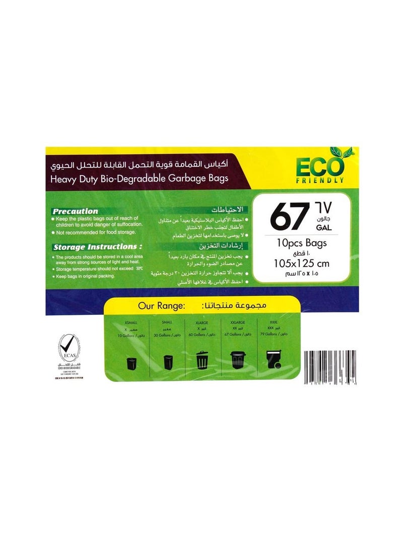 Easy Clean - EasyClean Heavy Duty Bio Degradable Black Garbage Bag 67 Gallon 105 X 125 cm Eco Friendly 20s - Image 1