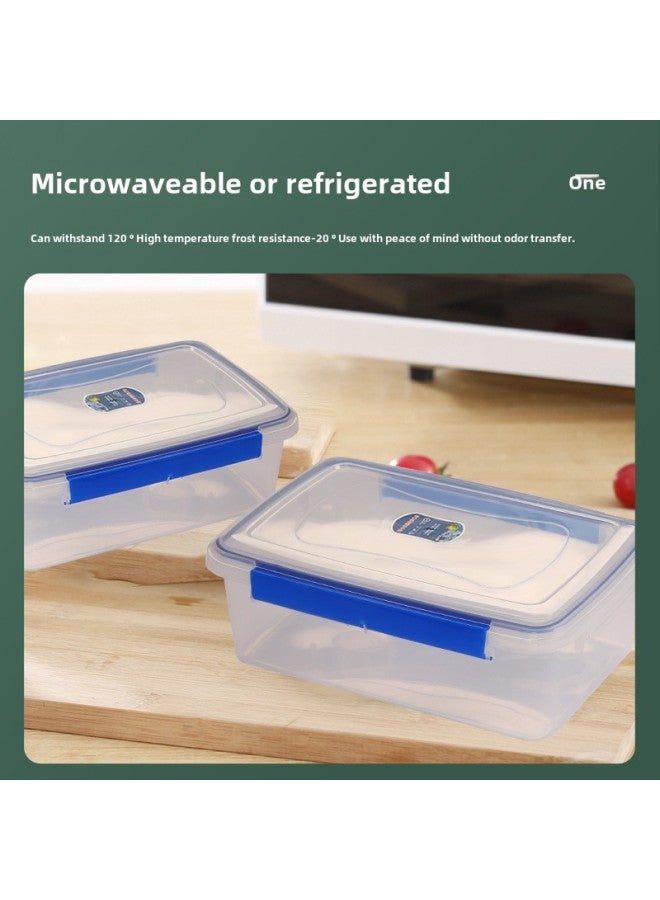 Food Grade Fresh-keeping Box Transparent Plastic Fresh-keeping Box Refrigerator Special Freezer Sealed Box Square Transparent Fresh-keeping Box-Specifications:694 Sealing Ring Fresh-keeping Box (one 100)-Color:Transparent Color  - Image 4