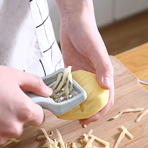 Wolpin 4 in 1 Multipurpose (1 Pc) Peeler/Vegetable Scrapper Double Edge Serrated Grater with Garlic Shredder - Blue - Image 3