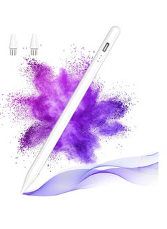 Generic Capacitive Stylus Pen with Replacement Tips Wide Drop for Android Touch Screens with Rejection Technology Compatible with Samsung/Huawei/Tablet/Mobile, White  - Image 1
