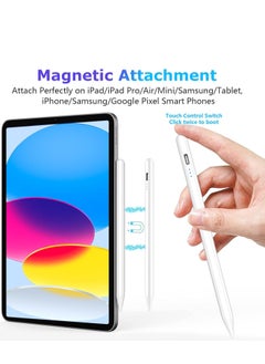 Generic Capacitive Stylus Pen with Replacement Tips Wide Drop for Android Touch Screens with Rejection Technology Compatible with Samsung/Huawei/Tablet/Mobile, White  - Image 4