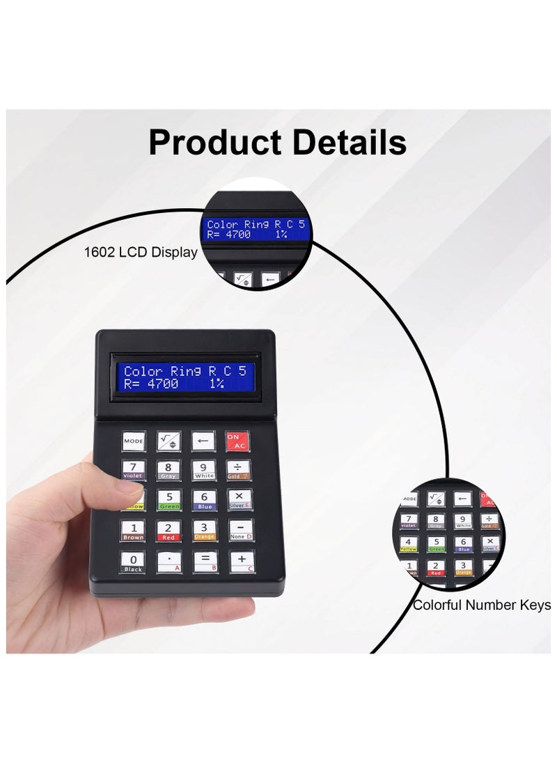 DIY Calculator Soldering Practice Kit, 7 Digits Desk Calculator Soldering Project Kit, DIY Electronic Kits with 1602 LCD Display, for College High School Learning and Home Office Daily Use
